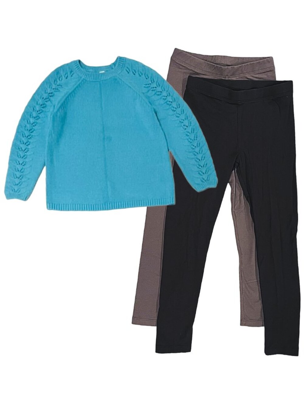 Girls Size M 7-8 Back to School Bundle Sweater + 2 Leggings